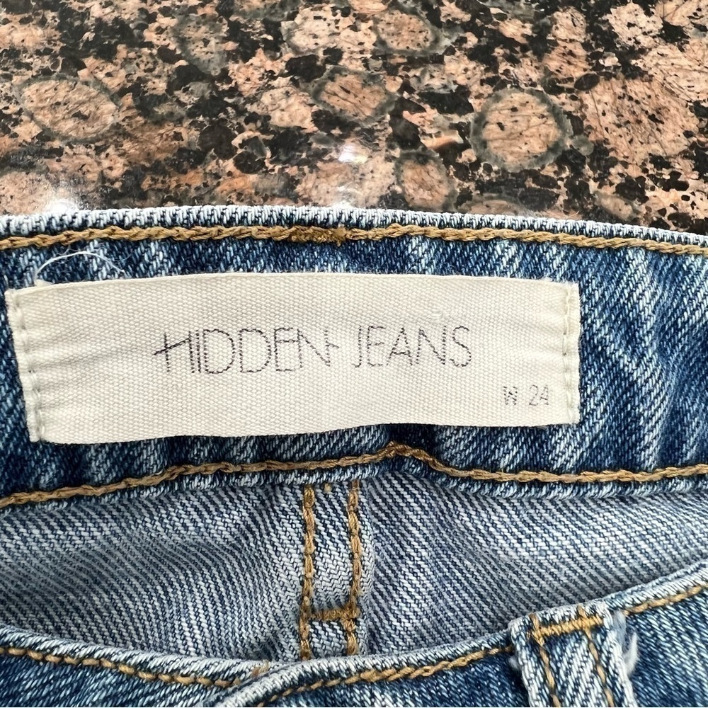 Hidden Denim Tracey Frayed Hem Size 24 - Picture 5 of 11